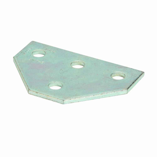 B-Line Eaton series strut fittings and accessories, 3.5" Height, 5.37" Length, 1.62" Width, 1.00lbs, Steel, Four hole tee gusset plate, Electro-plated